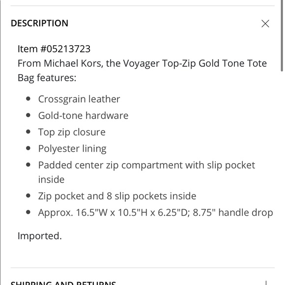 Michael Kors • Voyager top-zip tote bag - Picture 5 of 6